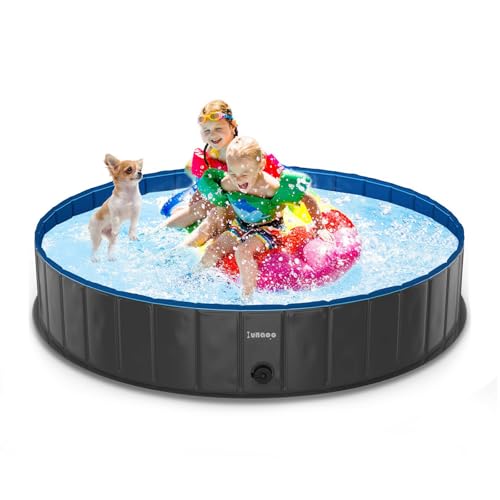 lunaoo Hundepool fur Große Hunde - Faltbare Schwimmbecken Hundebadewanne...