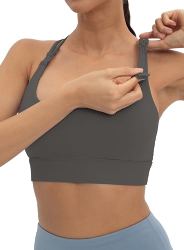 Image of V VOCNI Nursing Bras for Breastfeeding Maternity Sports Bras Tank Top Sexy Workout Yoga Pregnancy Bra