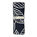 A AIFAMY 12 Pockets Makeup Brushes Rolling Case Pouch Holder Cosmetic Bag Organizer Case with Belt Strap, NO BRUSHES (Blue Leaf)