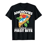 Funny Anchovies Tee Love at First Bite Pizza Anchoas Camiseta