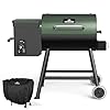 Grills dapg 03 electric wood pellet smoker grill 456 sqin cook area pellet grill with auto feed pid temperature control 180 450f 8 in 1 bbq grill rain cover for backyard outdoor  urban country home decor
