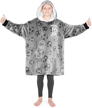 Sweat à Capuche Couverture OLAOLA Unisexe - Polaire Sherpa Doublée, Surdimensionné, Poches Kangourou, Pour Enfants, Garçons, Filles