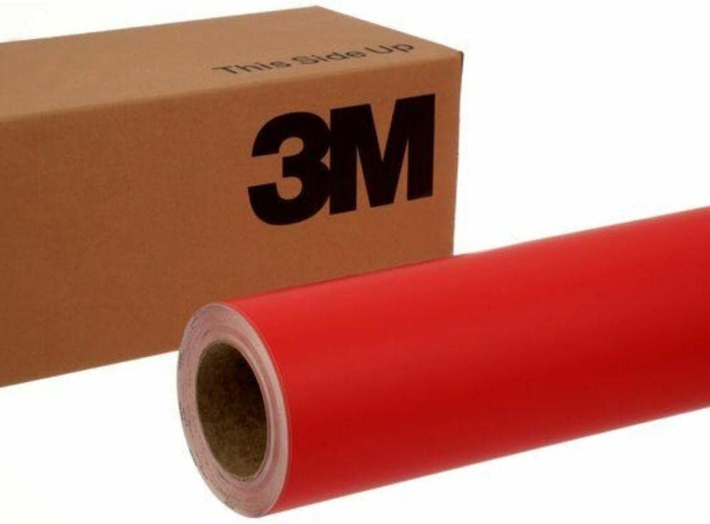 3M Automotive Vinyl Wrap Roll (Matte Red, 1/2ft x 5ft)