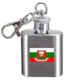 santa branca sp prefeitura Llavero de acero cepillado para petaca (1oz)