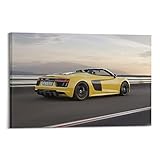 HALOUB Rennauto-Poster für Audi R8 V10, Sportwagen, 