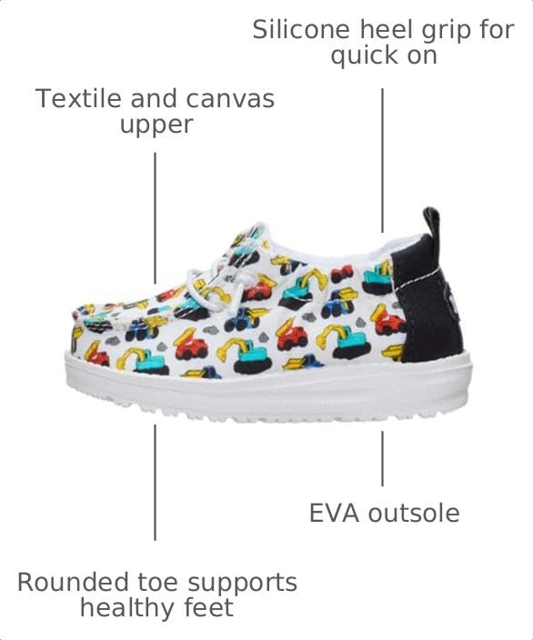 HEYDUDE Infant LILDUDE Novelty Slip On Shoe, Ivory/Multi Size 3 | Lightweight Infant Shoe with Elastic Laces, Stretch Collar & Heel Grip - image 2