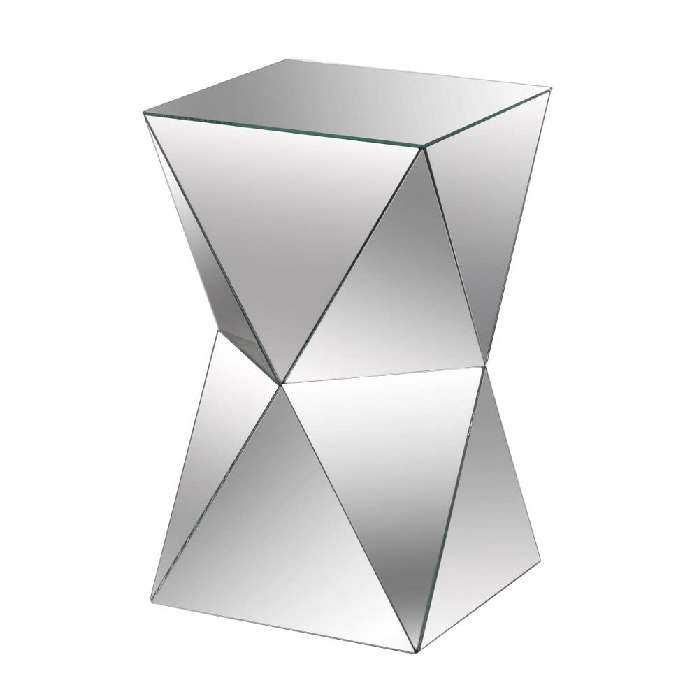 StylecraftHome Collection SF2017DS 20.9 Inch Crafted Mirror Pedestal table