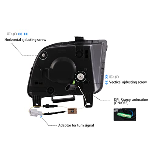 Vland Direct Led Headlights Fit For Ford Mustang 2005-2009, Front Lamp Assembly With Startup Animation, Dynamic Turn Signal And Day Light #TOP5