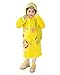 Produktbild PengGengA Jungen Mädchen Wasserdicht Regenponcho Kinder Regenmantel Regenjacke Mit Kapuze Drucken Regencape Mit Schultasche Gelb M