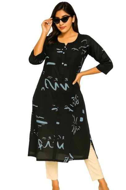 style syndicate Women Cotton kurthi Black-picture-11