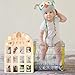 PEUTIER Baby Picture Frame, My First Year Photo Display Wood Board Personalized 12 Months Newborn Photo Frame for Boy Girl Baby Birthday Nursery Decorations