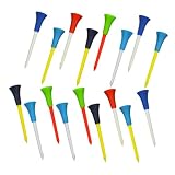 Cabilock 15 Stück Teiliges Kunststoff Golftee Langlebige Golfs Ballhalter Leichtes Golfzubehör für Training und Spiel Geringer Reibungswiderstand für Längere Abschläge Zufällige Farbe