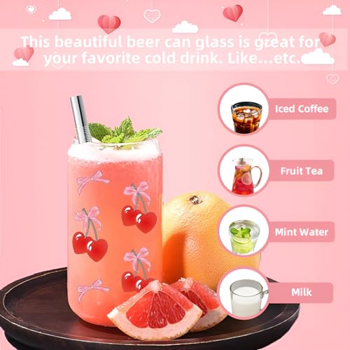 Taza de café helado de 16 onzas con tapas y popotes estilo aesthetic 5
