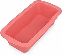 Forma para Pão e Bolo Silicone Retangular Antiaderente 26x13cm Rosa Bolo Inglês Pães Assadeira Flexível Resistente Fácil de Limpar