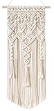 Mkouo Macramé Tapiz Tejido Boho Chic Bohemian Home Geometri