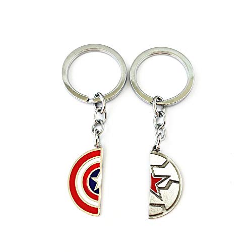 Ayjbdgr Lovers Brother Friendship 4Pk Bf Dog Tag Superhero Captain Americ Winter Soldie Vengers Keychain Gifts For Men Woman Girl #TOP9