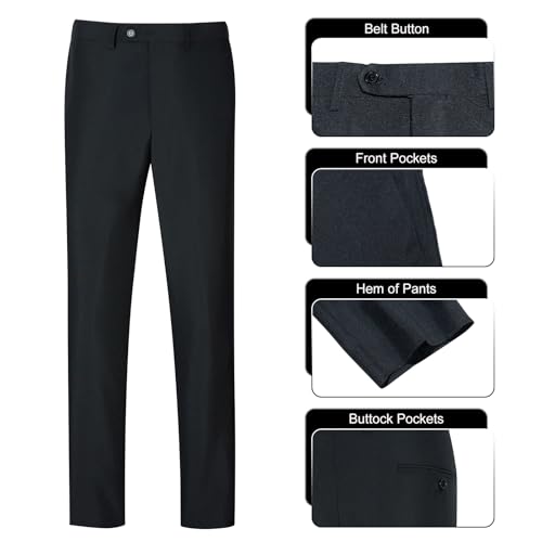 Men's Suit Slim Fit 2 Piece Suits for Men, Two Button Blazer Jacket Pants Set with Tie for Wedding Business Dinner4