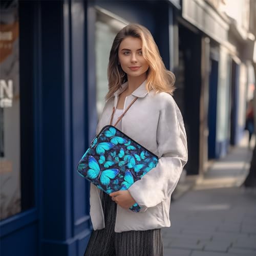 Funda para portátil 13-14 pulgadas azul con mariposas miniatura 7