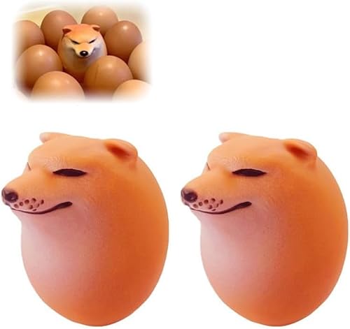 スクイーズおもちゃ シバコ 犬 柴犬 卵 たまご エッグドッグ フィジェット ストレス解消 握る 知育玩具動物 景品 おもしろ 誕生日 プレゼント (ハード(2個入り))
