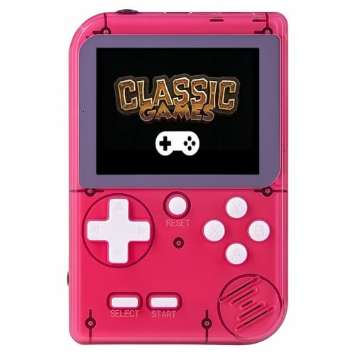 Handheld Games Console for Kids Built in 289 Retro Video Games Travel-friendly Video Game Console with 2.8 Color Screen Rechargeable Battery Handheld Electric Game Player for Boy Girl