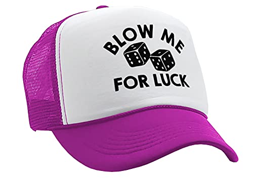 Image of Guacamole - Blow ME for Luck - Casino Craps dice - Vintage Retro Style Trucker Cap Hat