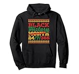 black history month 24/7/365 uomini donne bambini black history felpa con cappuccio