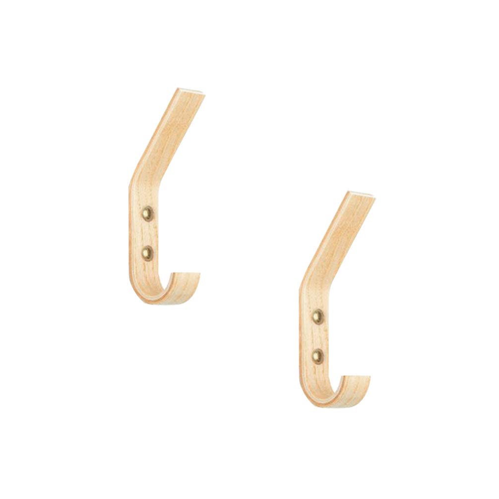 Perchero de pared resistente, paquete de 2 percheros de madera para colgar toallas, abrigos, sombreros, bolsos, chaquetas, ideal para entrada, dormitorio, baño