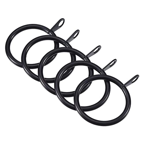 30 Pezzi Anelli di Clip per Tende Neri in Acciaio