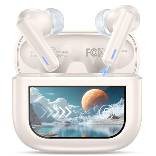 Wireless Earbuds Bluetooth Headphones, ANC/ENC Noise Cancelling, Ear Buds with...
