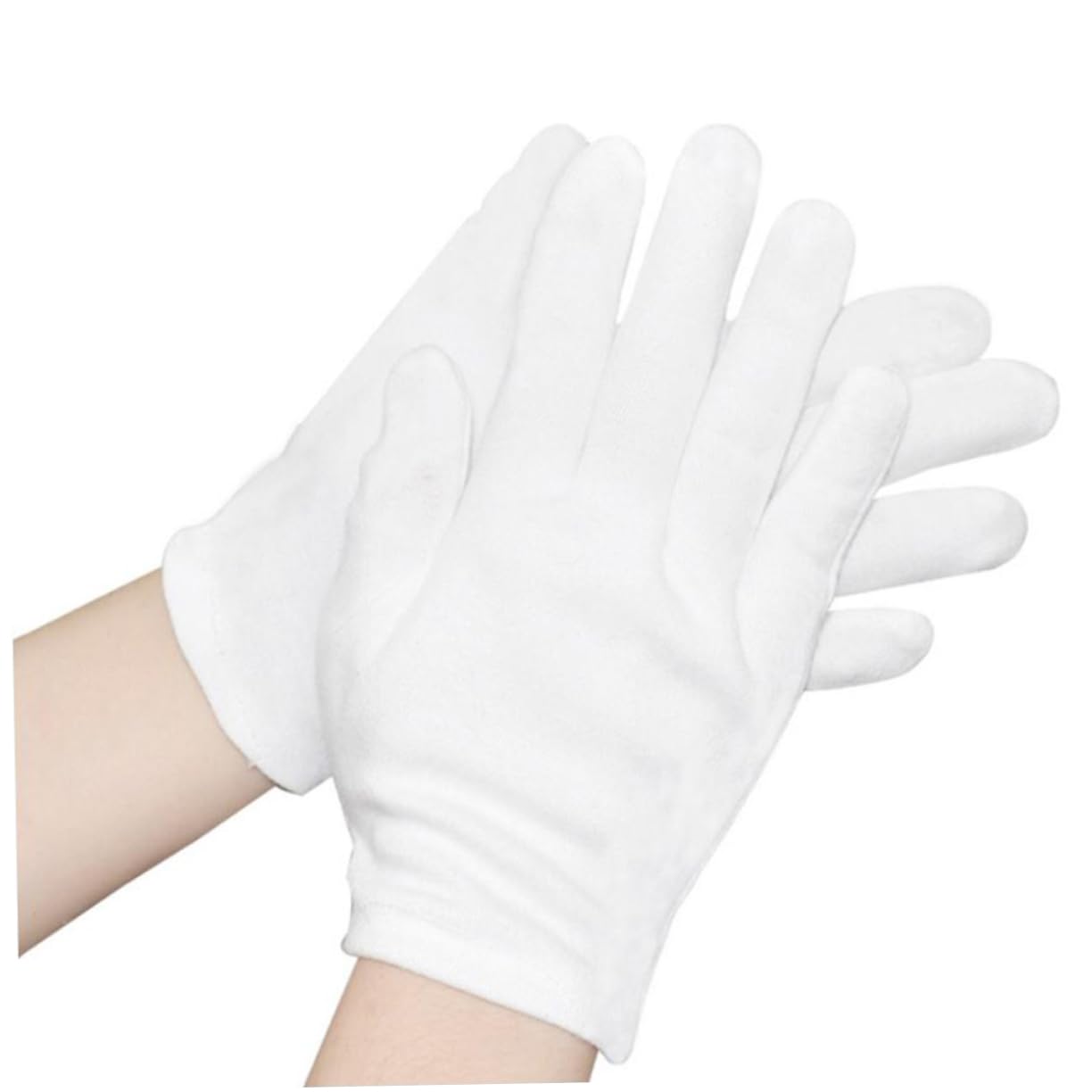 BELLIFFY 10 Pairs Industrial Gloves Moisturizing Gloves Working Gloves Protective Hand Gloves Spa Gloves Moisturizing Cotton Gloves Cotton for Cosmetic Gardening Glove Work Gloves White