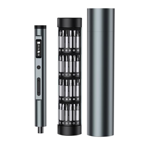 Ankilo Mini juego de destornilladores eléctricos, 62 en 1 de precisión, atornillador eléctrico magnético, tipo C, destornillador de batería con 3 velocidades de torsión, adecuado para reparación de