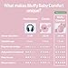 Alpine Muffy Baby Comfort - Protects Hearing for Babies and Toddlers - CE & ANSI Certified - Headband for Safe fit & Comfort - Adjustable for Ages 3-48 Months - 24dB Sound Reduction, Pink