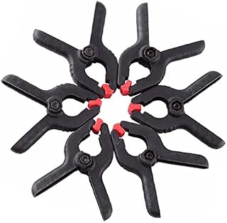 Haobase 6Pcs Black Backdrop Clamps for Nylon Muslin Paper Photo Background, Reflectors and Other Photography Purpose