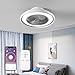 WAYRANK Ventilador Techo con Luz Regulable, 65W Lampara Ventilador Techo con Control Remoto y Control de APP, Moderno Plafon Ventilador Techo para Cocina, Dormitorio, 57CM