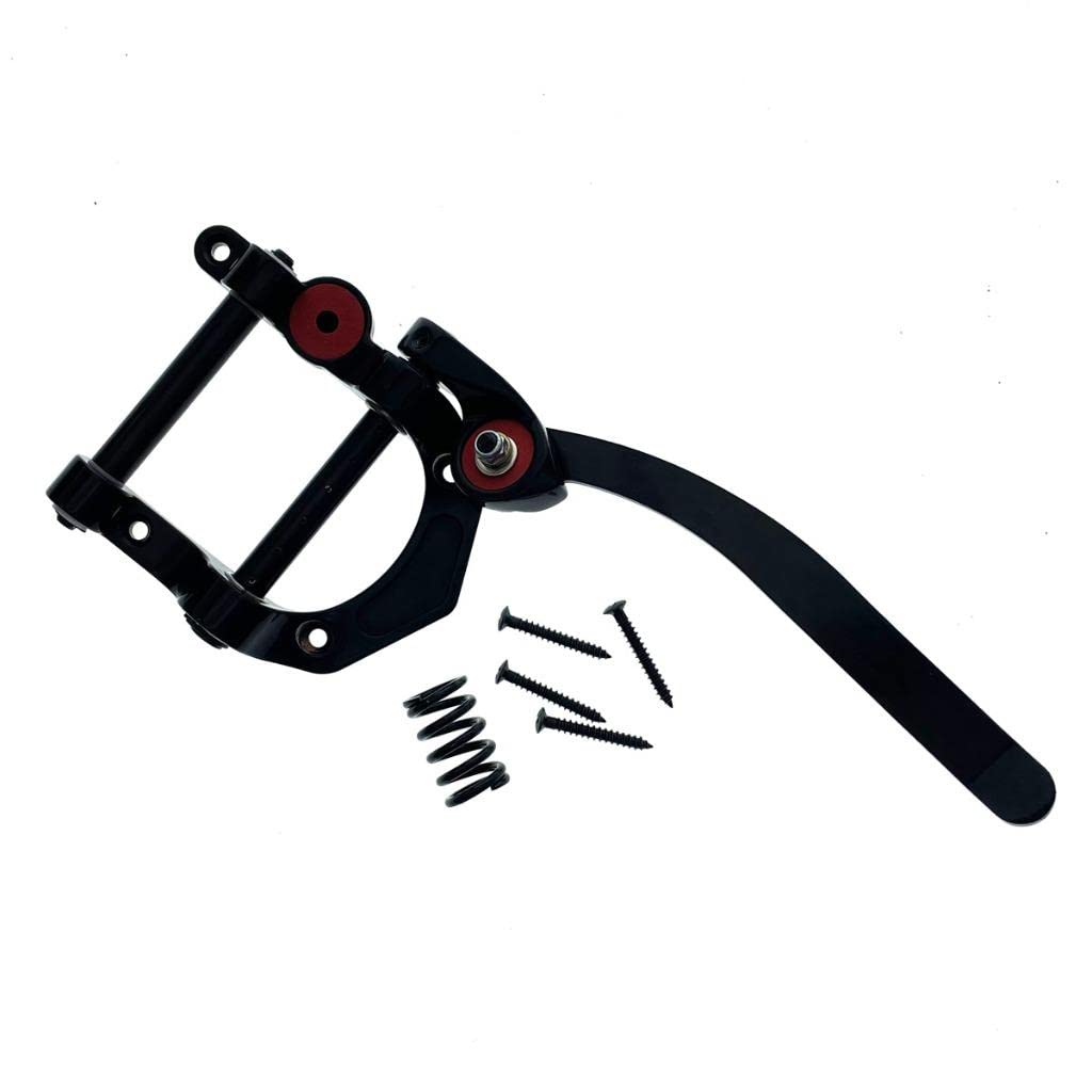 KAISH Gitarre Vibrato Saitenhalter Tremolo Steg Flat Top Body Tremolo Vibrato Bridge für E-Gitarren Schwarz