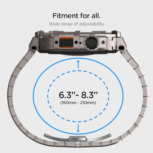Spigen Metal Armor Pro for Apple Watch Series 9/8/7 45mm Band with Case - image 3