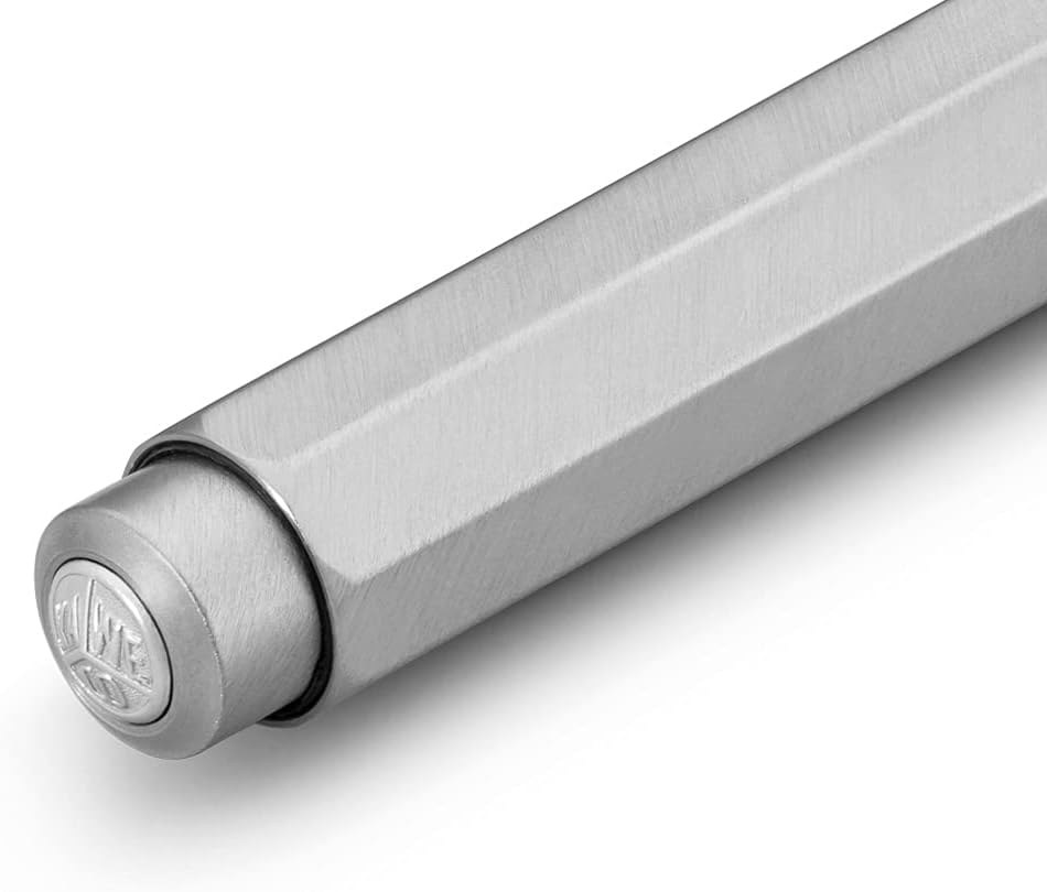 Kaweco STEEL SPORT Ball Pen I Retractable Ballpoint Pen with Standard D1 Refills in a nostalgic Tin Box I Metal Ball Pen 10.5 cm