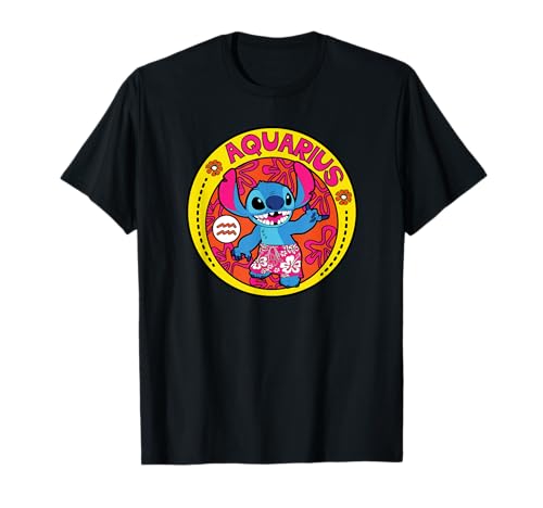 T-shirt Stitch Verseau Disney idée cadeau anniversaire signe astro