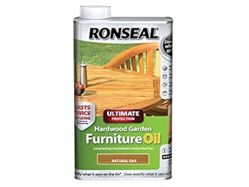 Ronseal UHWGFOO1L 1 Litre Ultimate Protection Hardwood Garden Furniture Oil - Oak