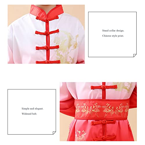 Kids Martial Arts Uniform Kung Fu Suit Taichi Performance Clothing Set with Belt for Boys Girls2