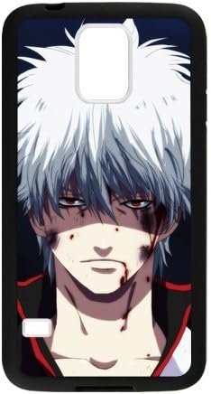 Custom Anime Gin Tama Sakata Gintoki Cool Black Case for Samsung S5(Laser Technology)