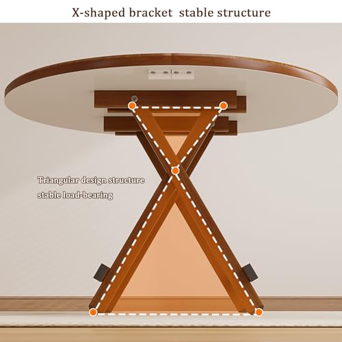 Table de cuisine ronde en bois pour repas conviviaux en petit comité - 5