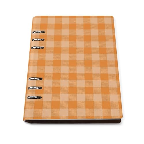 Journal de voyage rechargeable A5 à motif carreaux avec couverture rigide haute résistance