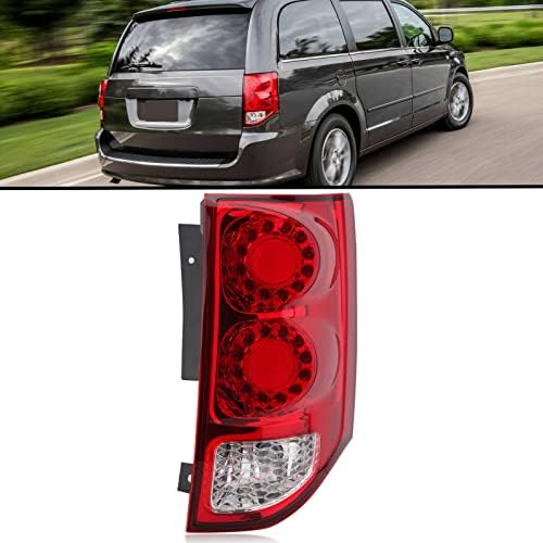 JSKAPA LED Tail Light Assembly Replacement Compatible with Dodge Grand Caravan 2011-2019 Red Lens Right Passenger Side