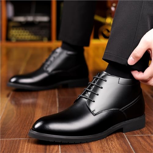 Mens Autumn Casual Business Formal Dress Shoes Fleece Lined Warm Thickened British Style Wool Leather Footwear3