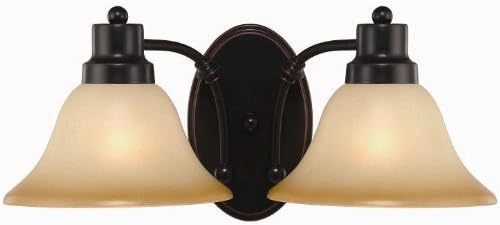 Hardware House Bristol Series 2 Light Oil Rubbed Bronze 7-1/2 Inch by 16 Inch Bath / Wall Lighting Fixture : 16-7222
