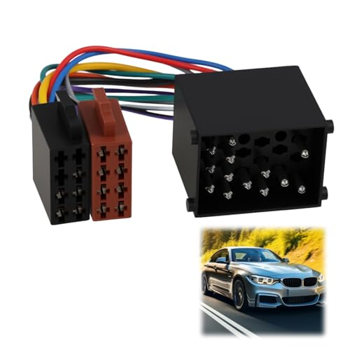 A164 Adaptateur Radio 17 Broches ISO - Compatible avec Mini, Land Rover, MG Rover,E36, E46, E39, X5, Z3 - Connecteur Audio Plug and Play pour Autoradio