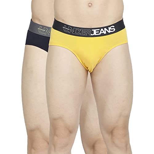 Image of Underjeans Men's Cotton Blend Regular Fit Solid Brief