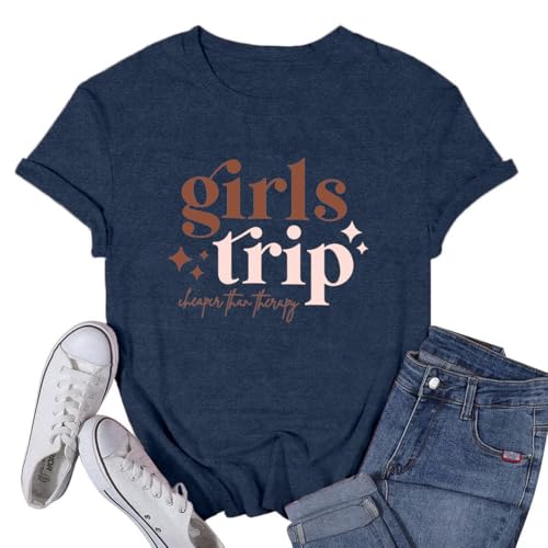 VQD Girls Trip Shirts for Women Travel Besties...
