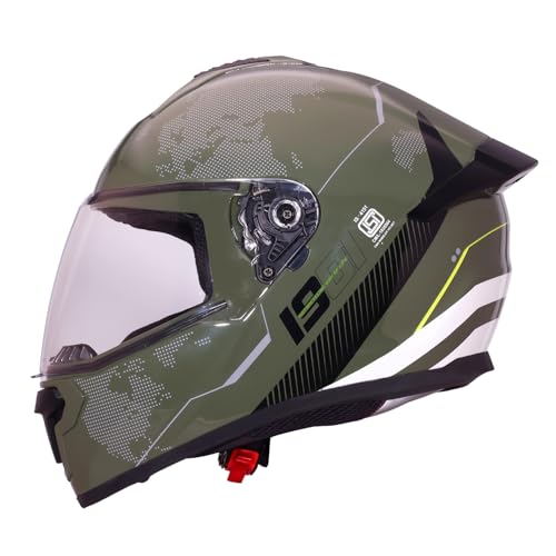 Image of Royal Enfield Override FF Terrane Full Face Helmet | Aerodynamic Spoiler | High-Impact ABS Shell | Certification: ISI & DOT | UV Treated Scratch Resistant Visor | Micrometric Buckle | Grey XL